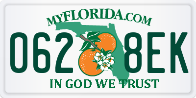 FL license plate 0628EK