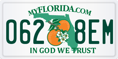 FL license plate 0628EM
