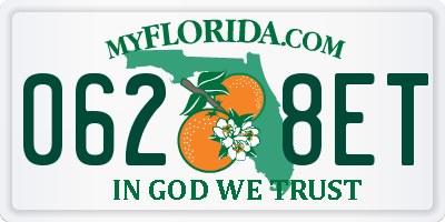 FL license plate 0628ET