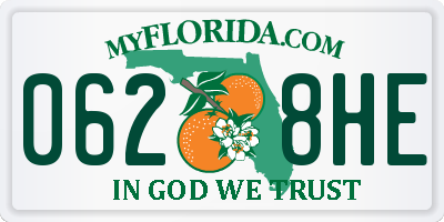 FL license plate 0628HE