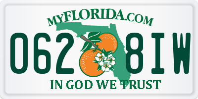 FL license plate 0628IW