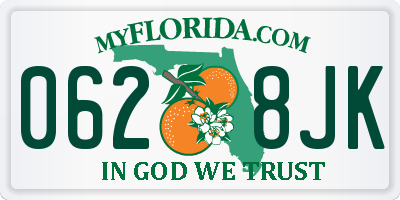 FL license plate 0628JK