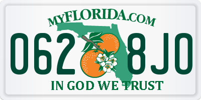FL license plate 0628JO