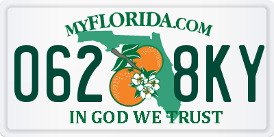 FL license plate 0628KY