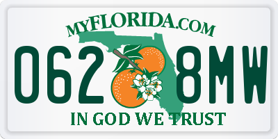 FL license plate 0628MW