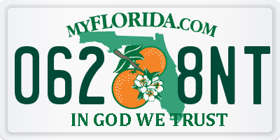 FL license plate 0628NT