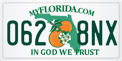 FL license plate 0628NX