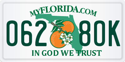 FL license plate 0628OK