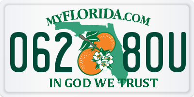 FL license plate 0628OU