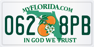 FL license plate 0628PB
