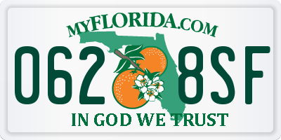 FL license plate 0628SF