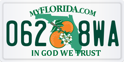 FL license plate 0628WA