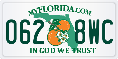 FL license plate 0628WC