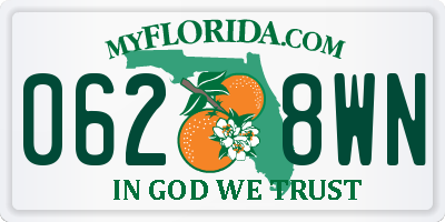 FL license plate 0628WN