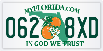 FL license plate 0628XD