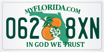 FL license plate 0628XN