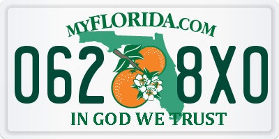 FL license plate 0628XO