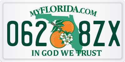 FL license plate 0628ZX