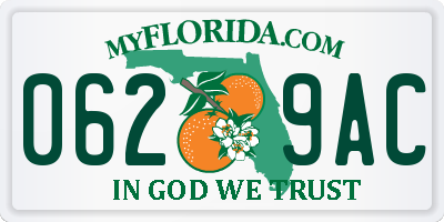 FL license plate 0629AC