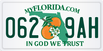 FL license plate 0629AH
