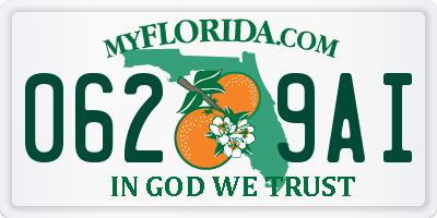 FL license plate 0629AI