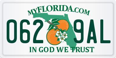 FL license plate 0629AL