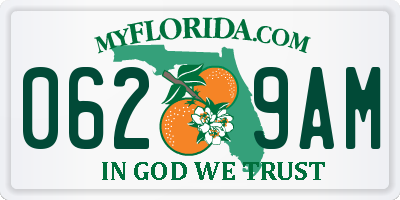 FL license plate 0629AM
