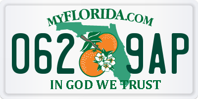 FL license plate 0629AP