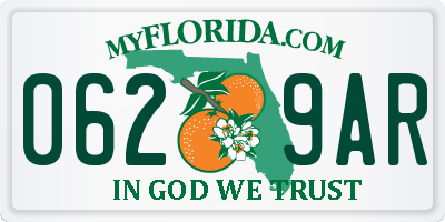 FL license plate 0629AR