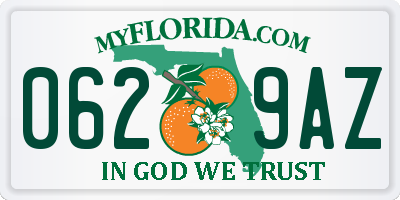 FL license plate 0629AZ