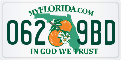 FL license plate 0629BD