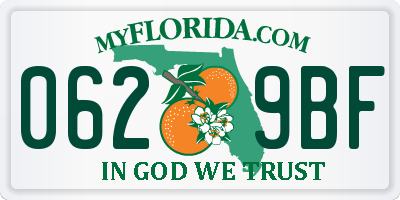 FL license plate 0629BF