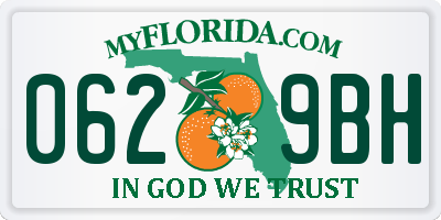 FL license plate 0629BH