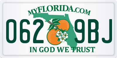 FL license plate 0629BJ