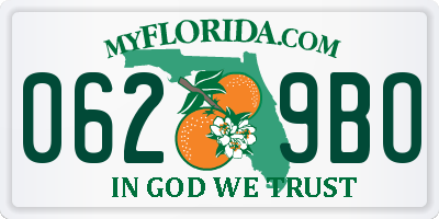 FL license plate 0629BO
