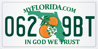 FL license plate 0629BT