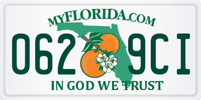 FL license plate 0629CI