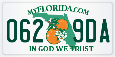 FL license plate 0629DA
