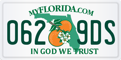 FL license plate 0629DS