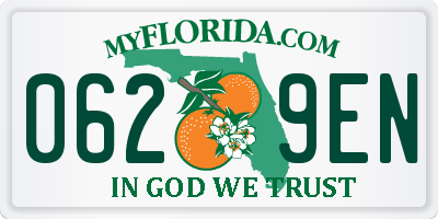 FL license plate 0629EN