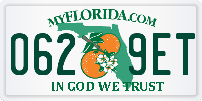 FL license plate 0629ET