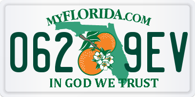 FL license plate 0629EV