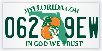 FL license plate 0629EW