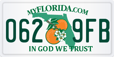 FL license plate 0629FB