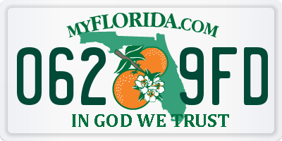 FL license plate 0629FD