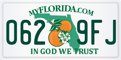 FL license plate 0629FJ