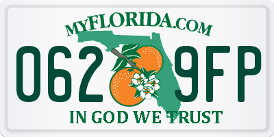 FL license plate 0629FP