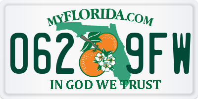FL license plate 0629FW