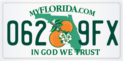 FL license plate 0629FX