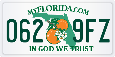 FL license plate 0629FZ